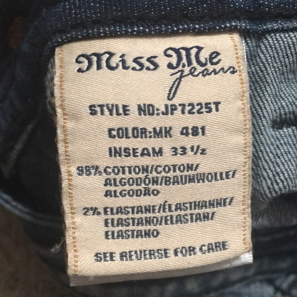 💙💖 Miss Me black lace straight leg jeans - Picture 4 of 4